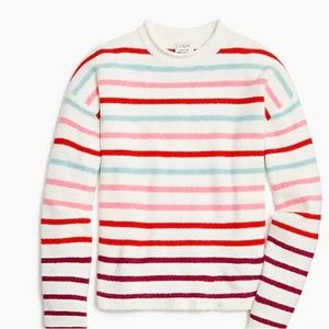 J Crew factory striped super soft yarn sweater NWT size XS